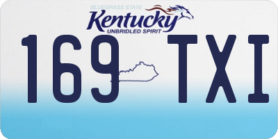 KY license plate 169TXI