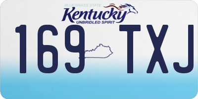 KY license plate 169TXJ