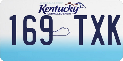 KY license plate 169TXK