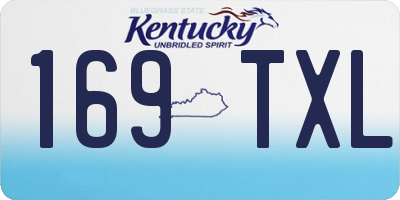 KY license plate 169TXL