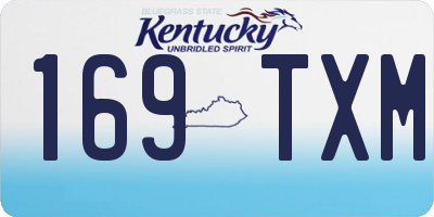 KY license plate 169TXM