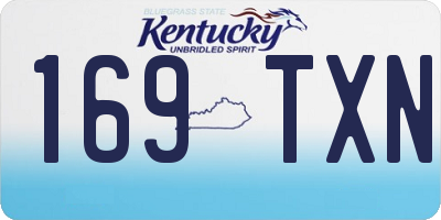 KY license plate 169TXN