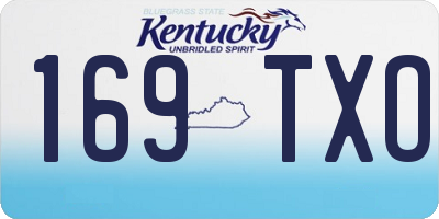 KY license plate 169TXO