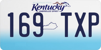 KY license plate 169TXP
