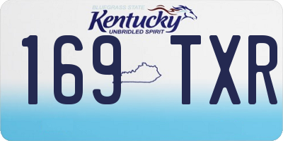KY license plate 169TXR