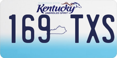KY license plate 169TXS