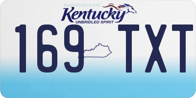 KY license plate 169TXT