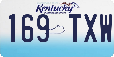 KY license plate 169TXW