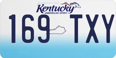 KY license plate 169TXY