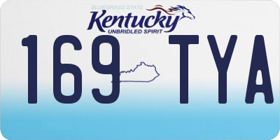 KY license plate 169TYA