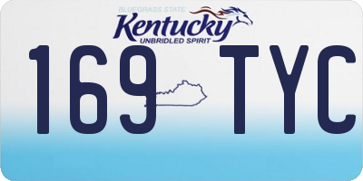 KY license plate 169TYC