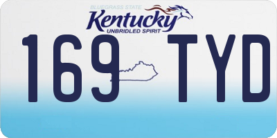 KY license plate 169TYD