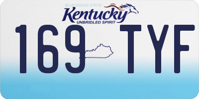 KY license plate 169TYF