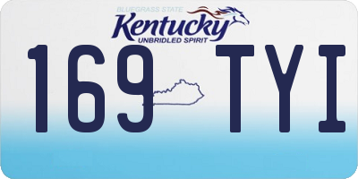 KY license plate 169TYI