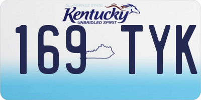 KY license plate 169TYK
