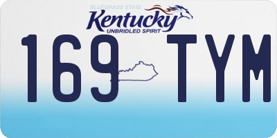KY license plate 169TYM