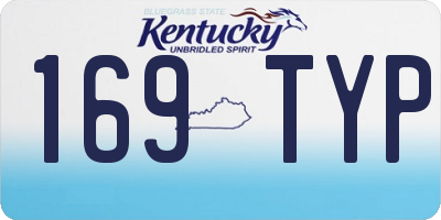 KY license plate 169TYP