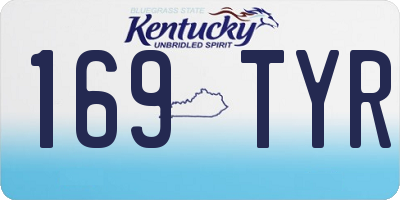 KY license plate 169TYR