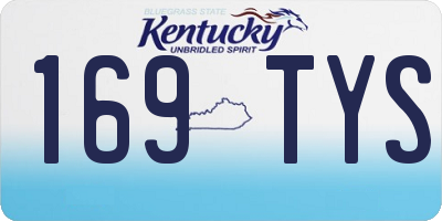 KY license plate 169TYS