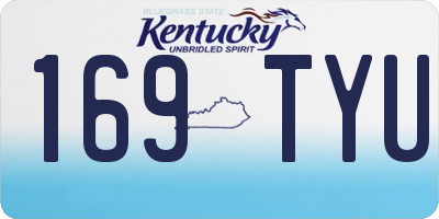 KY license plate 169TYU