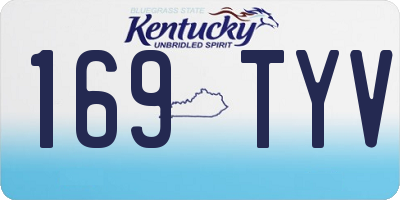 KY license plate 169TYV