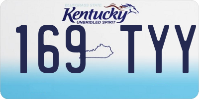 KY license plate 169TYY