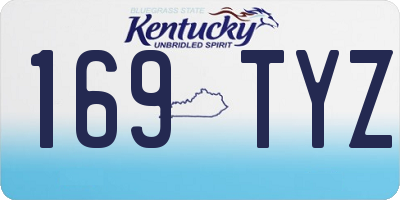 KY license plate 169TYZ