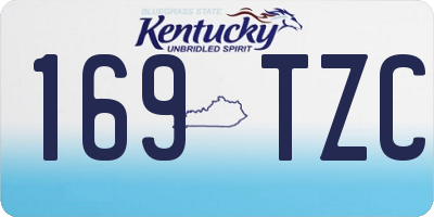 KY license plate 169TZC