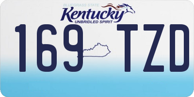 KY license plate 169TZD