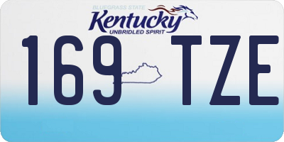 KY license plate 169TZE