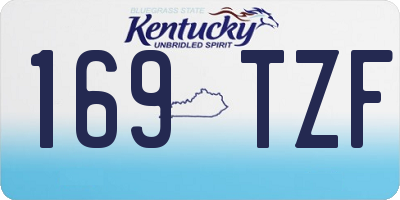 KY license plate 169TZF