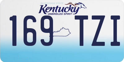 KY license plate 169TZI