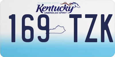 KY license plate 169TZK