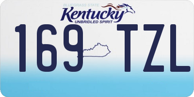KY license plate 169TZL