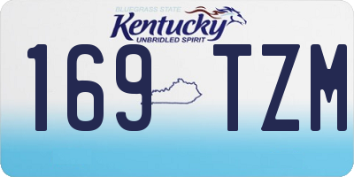 KY license plate 169TZM