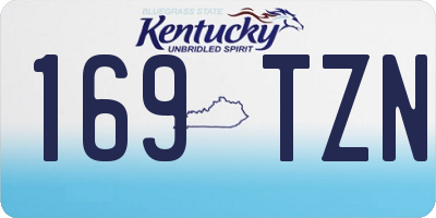 KY license plate 169TZN