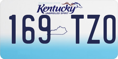 KY license plate 169TZO