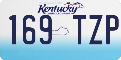 KY license plate 169TZP