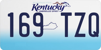 KY license plate 169TZQ