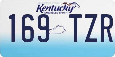 KY license plate 169TZR