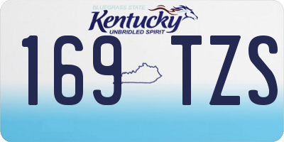 KY license plate 169TZS