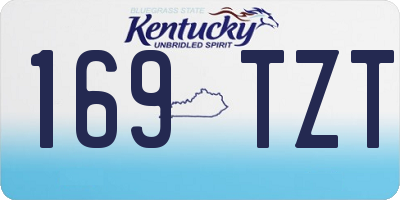 KY license plate 169TZT