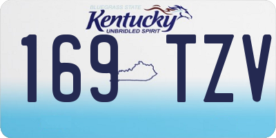 KY license plate 169TZV