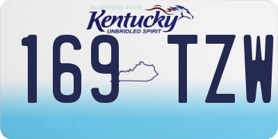 KY license plate 169TZW