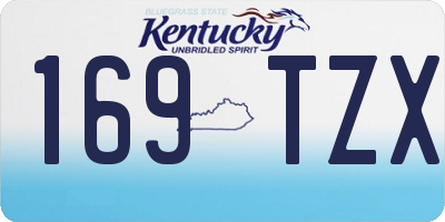 KY license plate 169TZX