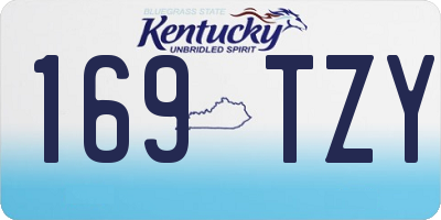 KY license plate 169TZY