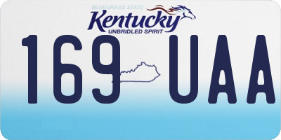KY license plate 169UAA