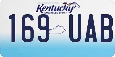 KY license plate 169UAB