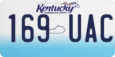 KY license plate 169UAC