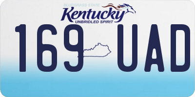 KY license plate 169UAD